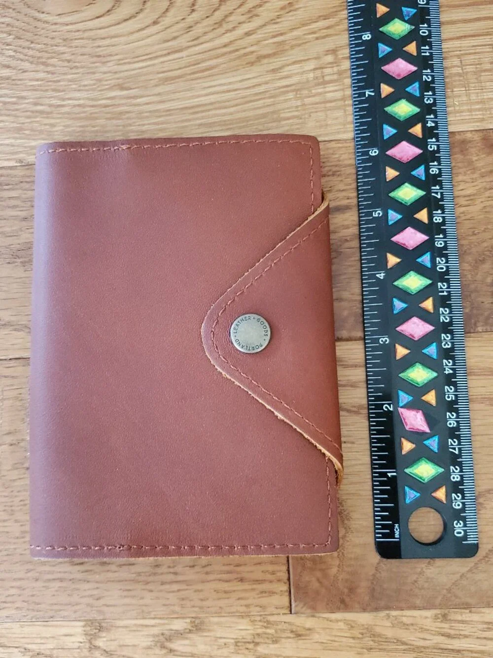 BNNU Portland Leather Goods Small Brown Snap Journal